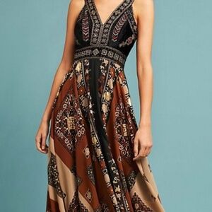NWT Anthropologie RAGA Embroidered Maxi Dress Size S